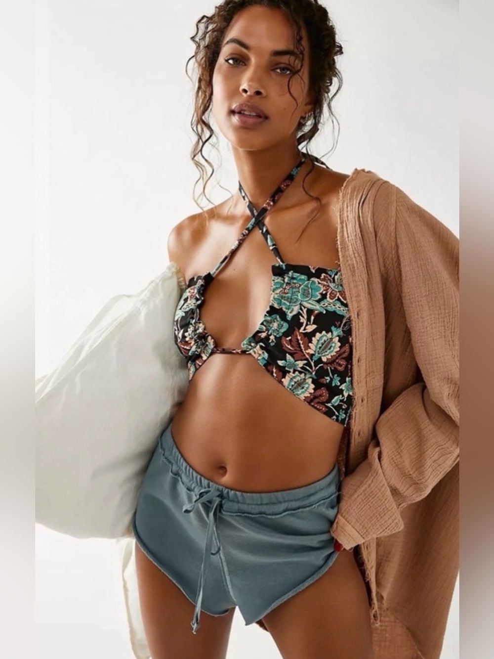 Free People Intimately Summer Of Love Convertible Tie Back Bra Top Size Small
